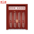 Puerta de acero decorativa vendedora caliente del hierro labrado de la fábrica de China con el último diseño francés de la parrilla de ventana de acero